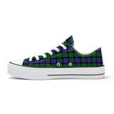 NASHVILLE BRAND GREEN AND BLUE PLAID Classic Low Top Canvas Shoes