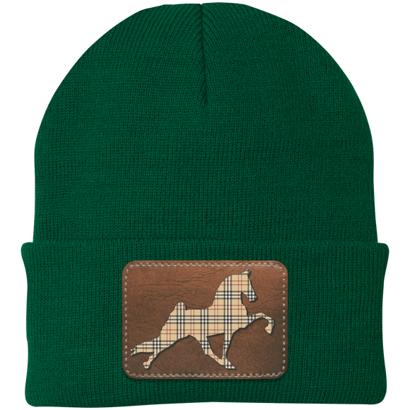 TENNESSEE WALKING HORSE PERFORMANCE LEATHER BURBURY CP90 Knit Cap - Patch