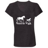 BORN TO WALK B6005 Ladies' Jersey V-Neck T-Shirt