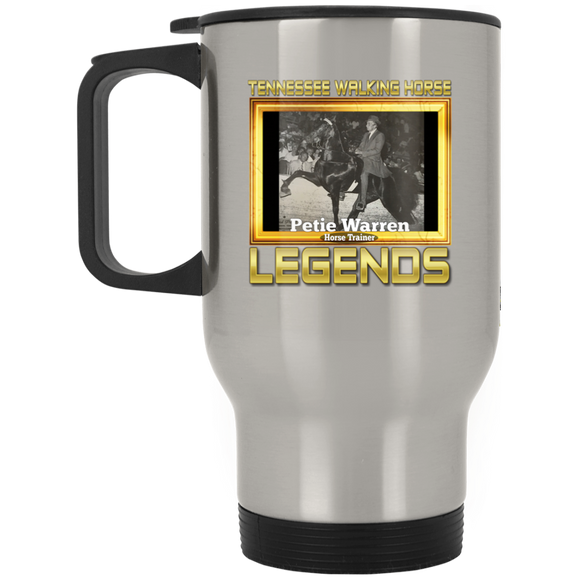 PETIE WARREN (Legends Series) XP8400S Silver Stainless Travel Mug