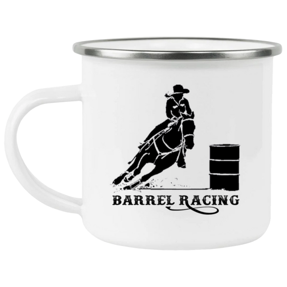 BARREL  ART TUMBLER 4HORSE 21271 Enamel Camping Mug