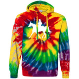 Missouri Fox Trotter WITH MALE RIDER WHITE CD877 Unisex Tie-Dyed Pullover Hoodie