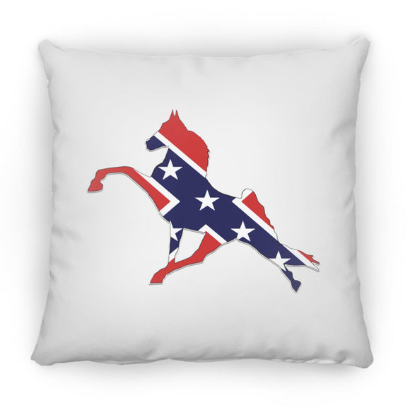 Rebel on the Rail Tennessee Walking Horse Performance ZP14 Small Square Pillow