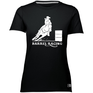 BARREL RACING STYLE 1 (WHITE) 4HORSE 64STTX Ladies’ Essential Dri-Power Tee