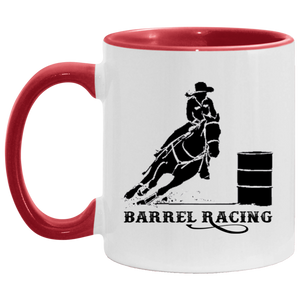 BARREL RACING STYLE 1 4HORSE AM11OZ 11 oz. Accent Mug