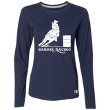 BARREL RACING STYLE 1 (WHITE) 4HORSE 64LTTX Ladies’ Essential Dri-Power Long Sleeve Tee