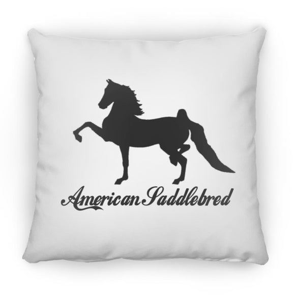 American Saddlebred 2 (black) ZP16 Medium Square Pillow