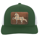 AMERICAN SADDLEBRED LEATHER PATCH (BURBURY) 104C Trucker Snap Back - Patch
