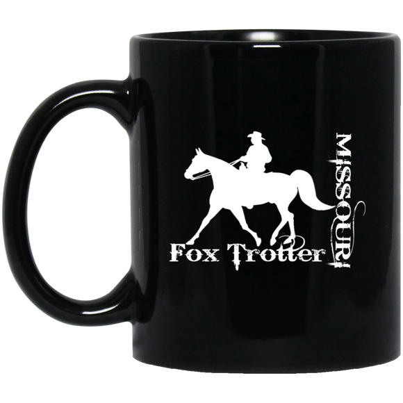 MISSOURI FOX TROTTER (white) 4HORSE BM11OZ 11oz Black Mug