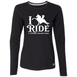 I RIDE A WALKING HORSE B (WHITE) 64LTTX Ladies’ Essential Dri-Power Long Sleeve Tee