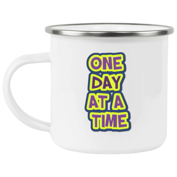 ONE DAY AT A TIME (RECOVERY) 21271 Enamel Camping Mug