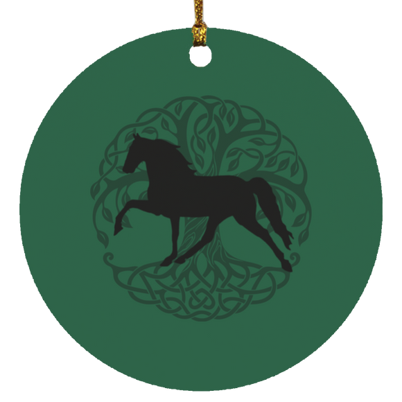 Tennessee Walking Horse PLEASURE TREE OF LIFE SUBORNC Circle Ornament
