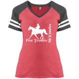 MISSOURI FOX TROTTER (white) 4HORSE DM476 Ladies' Game V-Neck T-Shirt