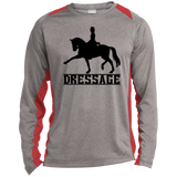 Dressage style 1 4HORSE ST361LS Long Sleeve Heather Colorblock Performance Tee