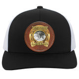 DOUG BARNES (Legends Series) Round Leather Patch 104C Trucker Snap Back - Patch