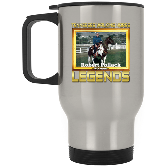 ROBERT POLLACK (Legends Series) XP8400S Silver Stainless Travel Mug