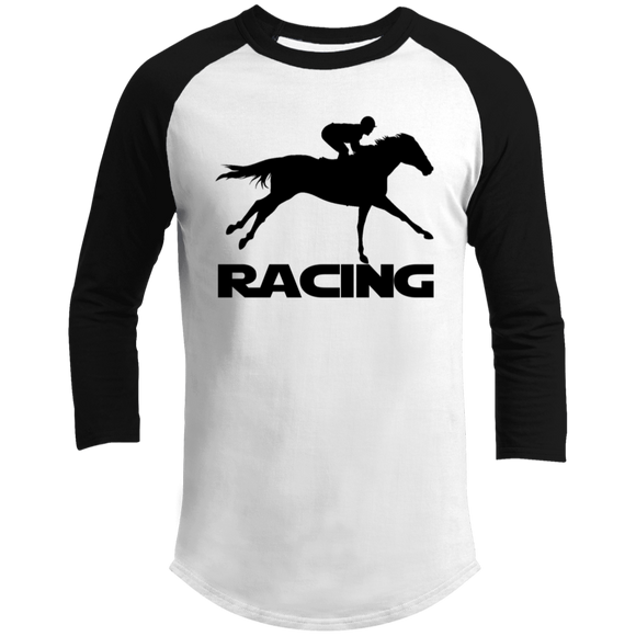 RACING (BLACK) 4HORSE T200 3/4 Raglan Sleeve Shirt