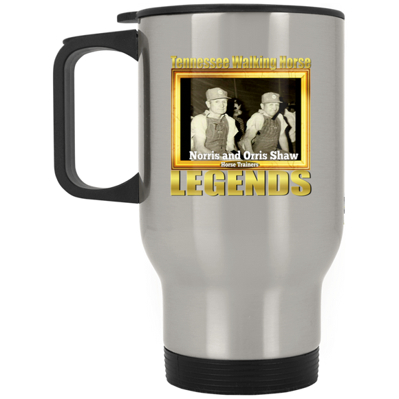 THE SHAW TWINS (Legends Series) XP8400S Silver Stainless Travel Mug
