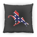 Rebel on the Rail Tennessee Walking Horse Performance ZP18 Large Square Pillow
