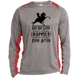 HAPPILY EVER AFTER (TWH Performance) Blk ST361LS Long Sleeve Heather Colorblock Performance Tee