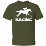 RACING (white) 4HORSE G500 5.3 oz. T-Shirt