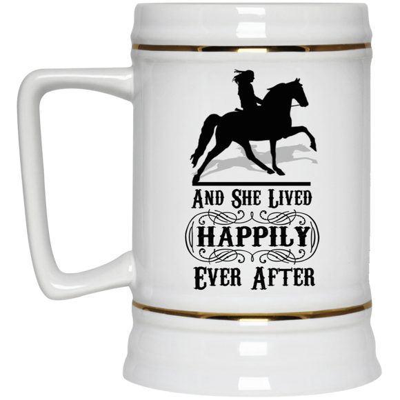 HAPPILY EVER AFTER (TWH Pleasure) Blk 22217 Beer Stein 22oz.
