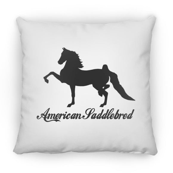 American Saddlebred 2 (black) ZP14 Small Square Pillow