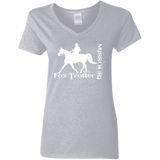 MISSOURI FOX TROTTER (white) 4HORSE G500VL Ladies' 5.3 oz. V-Neck T-Shirt