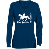 MISSOURI FOX TROTTER (white) 4HORSE 1788 Ladies' Moisture-Wicking Long Sleeve V-Neck Tee