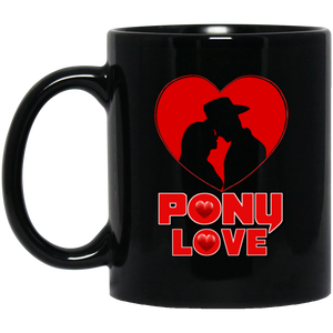 Pony Love BM11OZ 11oz Black Mug