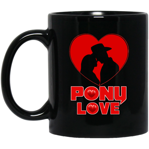 Pony Love BM11OZ 11oz Black Mug