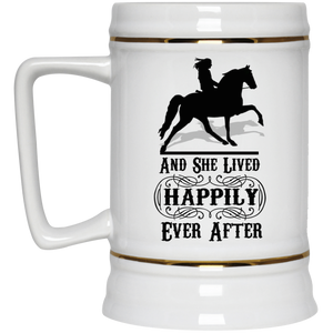 HAPPILY EVER AFTER (TWH Pleasure) Blk 22217 Beer Stein 22oz.