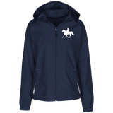 Missouri Fox Trotter WITH MALE RIDER WHITE LST76 Ladies' Jersey-Lined Hooded Windbreaker