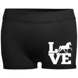 Love (TWH Pleasure) 1232 Ladies' Fitted Moisture-Wicking 2.5 inch Inseam Shorts