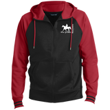 MISSOURI FOX TROTTER (white) 4HORSE ST236 Men's Sport-Wick® Full-Zip Hooded Jacket