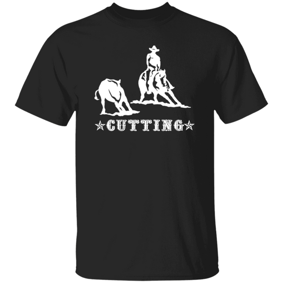 CUTTING STYLE 1 (white) 4HORSE G500 5.3 oz. T-Shirt