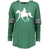 Missouri Fox Trotter WITH MALE RIDER WHITE 229390 Ladies Hooded Low Key Pullover