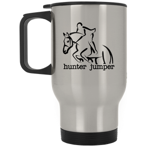 HUNTER JUMPER STYLE 1 4HORSE XP8400S Silver Stainless Travel Mug