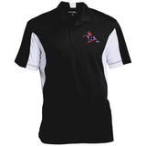 Rebel on the Rail Tennessee Walking Horse Performance ST655 Men's Colorblock Performance Polo