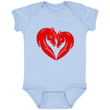HORSE HEAD HEART 4424 Infant Fine Jersey Bodysuit