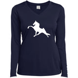 Tennessee Walking Horse Performance (WHITE) LST353LS Ladies’ Long Sleeve Performance V-Neck Tee