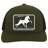 I SUPPORT THE TWH -RECTANGLE 104C Trucker Snap Back - Patch