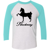 HACKNEY DESIGN 1 (black) 4HORSE NL6051 Tri-Blend 3/4 Sleeve Raglan T-Shirt