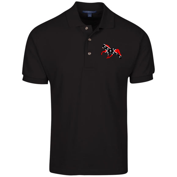 Rebel on the Rail Tennessee Walking Horse Pleasure K420 Cotton Pique Knit Polo