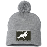 I SUPPORT THE TWH -RECTANGLE SP15 Pom Pom Knit Cap - Patch