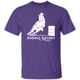 BARREL RACING STYLE 1 (WHITE) 4HORSE G500 5.3 oz. T-Shirt