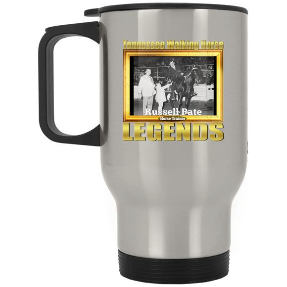 RUSSELL PATE (Legends Series) XP8400S Silver Stainless Travel Mug