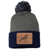TENNESSEE WALKING HORSE PERFORMANCE LEATHER SP15 Pom Pom Knit Cap - Patch