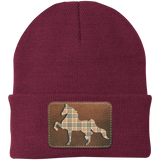 AMERICAN SADDLEBRED LEATHER PATCH (BURBURY) CP90 Knit Cap - Patch