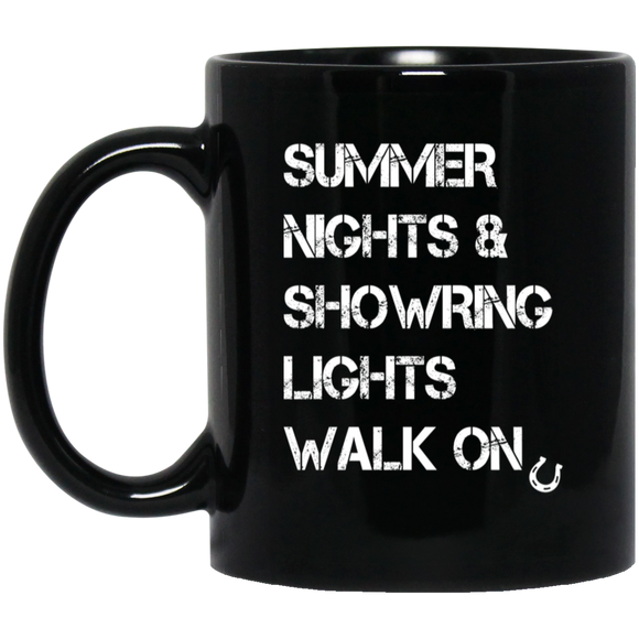 Summer Nights Showring Lights Walk On BM11OZ 11oz Black Mug